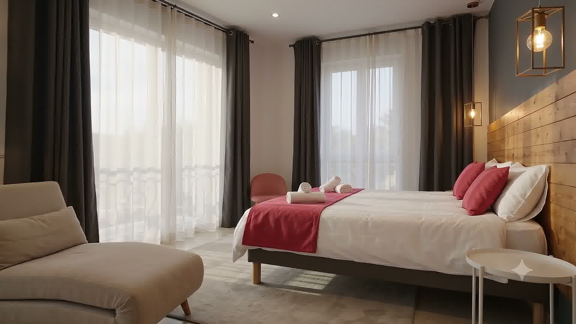Suite with Terrace bedding